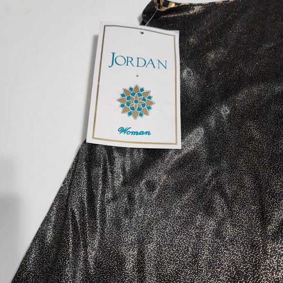 Four-way Tank Top Size 3X Gold Silver Shiny Mermaid Leopard Check Jordan Woman - Picture 3 of 16